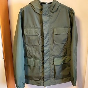OLD NAVY Girls Hooded Parka Jacket Raincoat Green Size XL 14-16 Plus